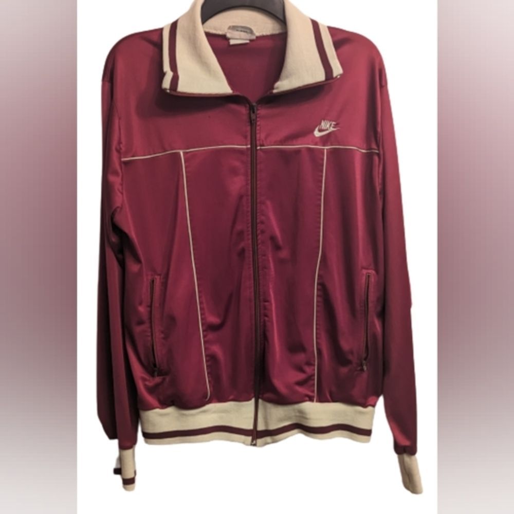 GUC Vintage Nike essential track zip up side pockets collared stretch ribbed hem